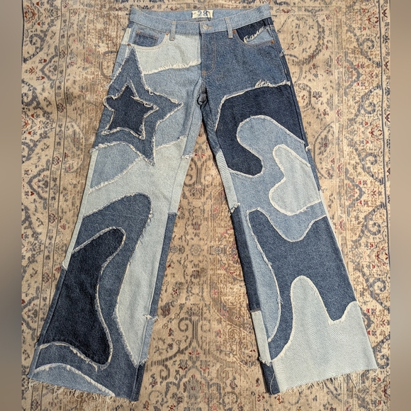 Supernova Patchwork Star Jeans Free People - Picture 3 of 10